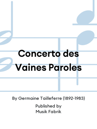 Concerto des Vaines Paroles