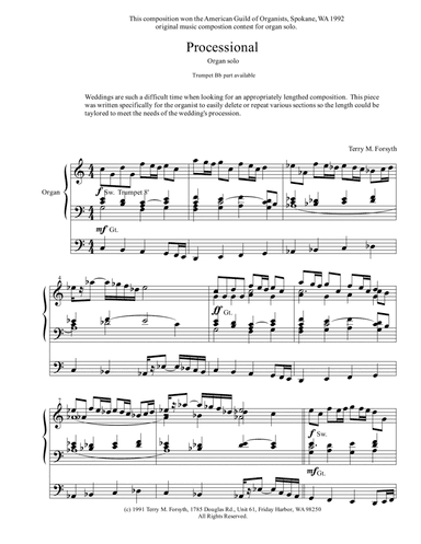 "Processional", organ