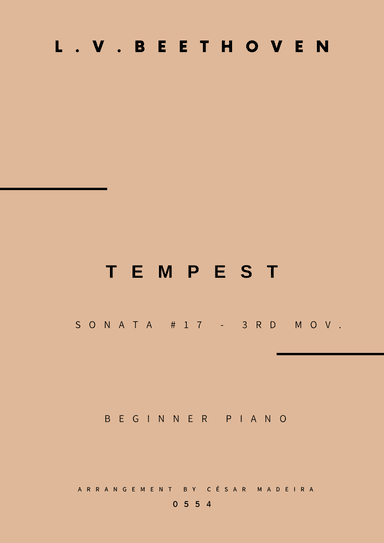 Tempest (3rd mov.) - Easy Piano