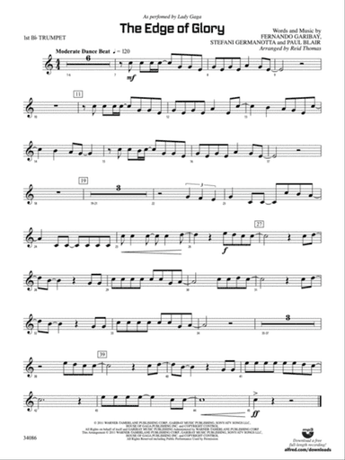 The Edge of Glory: 1st B-flat Trumpet