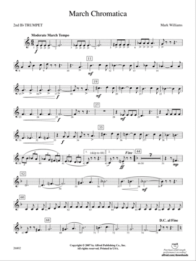 March Chromatica: 2nd B-flat Trumpet