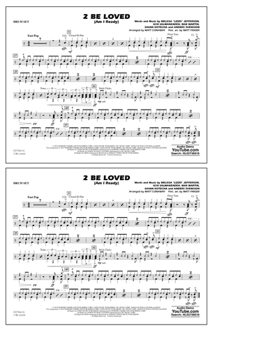 2 Be Loved (Am I Ready) (arr. Conaway & Finger) - Drum Set