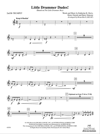 Little Drummer Dudes!: 2nd B-flat Trumpet