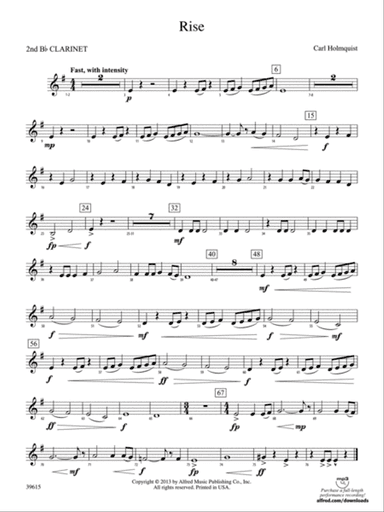 Rise: 2nd B-flat Clarinet