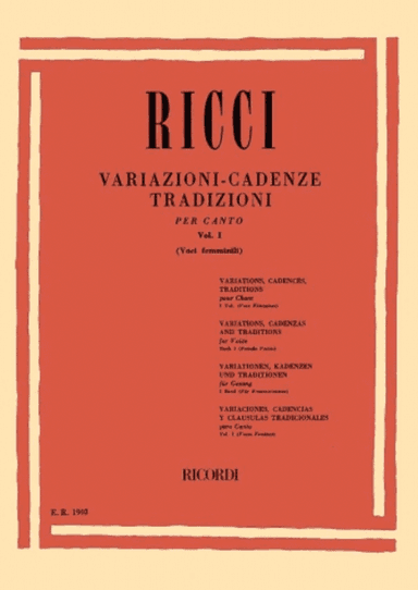 Variazioni appendi (all voices): Traditional Cadenzas