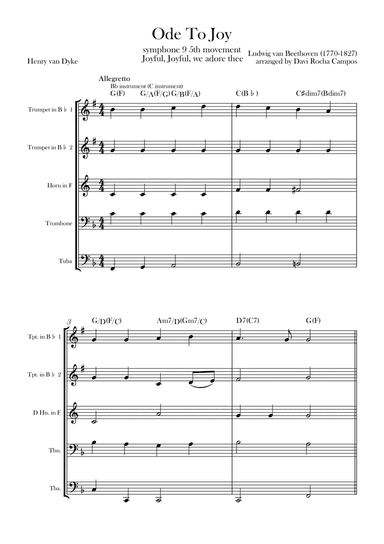 Ode To joy (Symphony 9 5th movement)