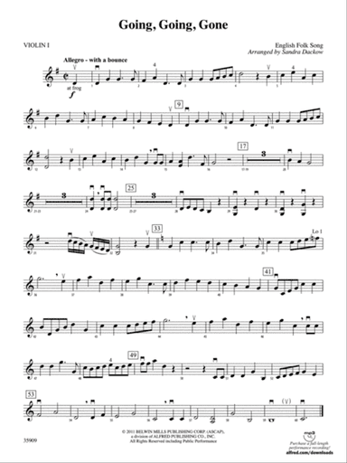 Going, Going, Gone: 1st Violin