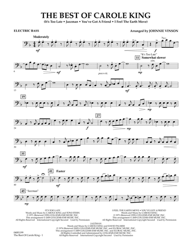 The Best of Carole King - Electric Bass