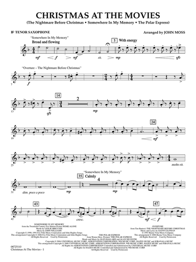 Christmas at the Movies - Bb Tenor Saxophone