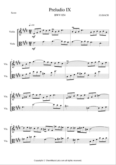 Preludio IX (BWV 854)