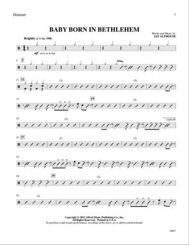 Baby Born in Bethlehem: Drums
