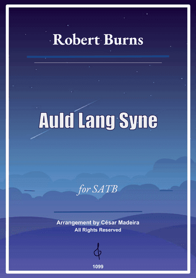 Auld Lang Syne - SATB - W/Chords (Full Score)
