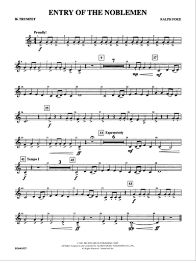 Entry of the Noblemen: 1st B-flat Trumpet