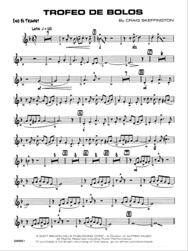 Trofeo de Bolos: 2nd B-flat Trumpet