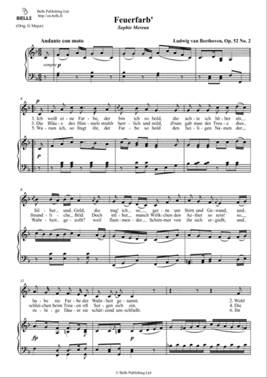 Feuerfarb', Op. 52 No. 2 (F Major)