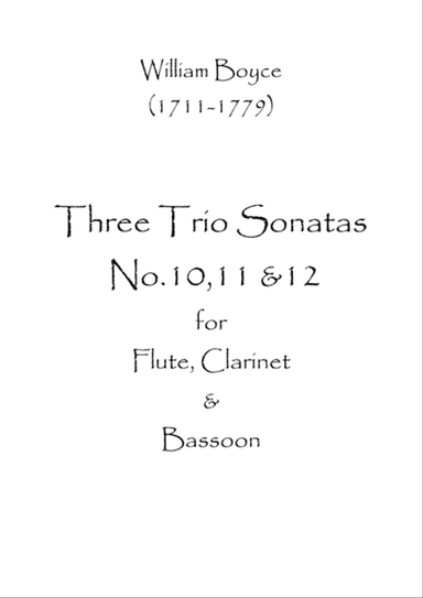 Three Trio Sonatas No.10,11 & 12