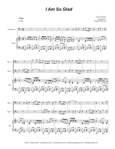 I Am So Glad (Trombone Duet)