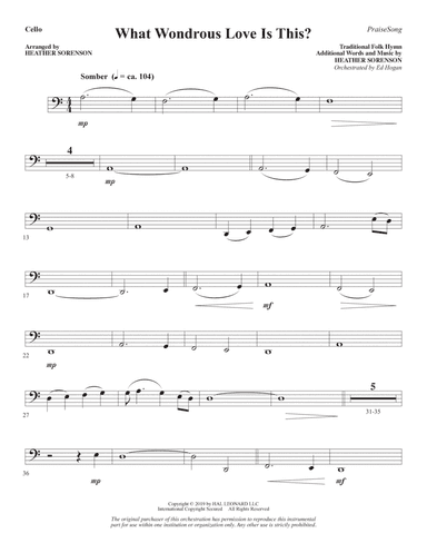 What Wondrous Love Is This? (arr. Heather Sorenson) - Cello