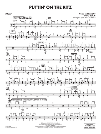Puttin' On The Ritz (arr. Roger Holmes) - Drums