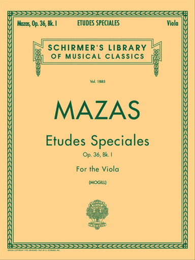 Etudes Speciales, Op. 36 - Book 1 - Viola