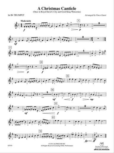 A Christmas Canticle: 1st B-flat Trumpet