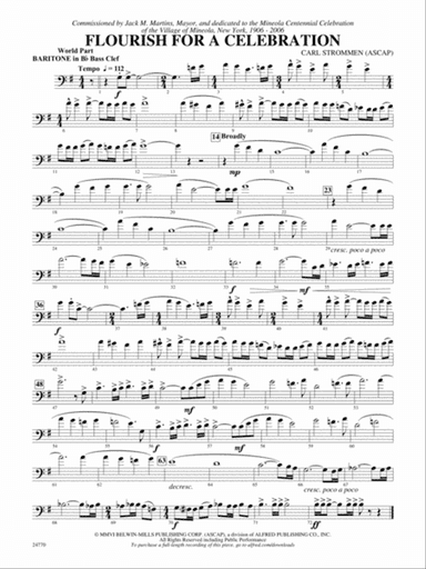 Flourish for a Celebration: (wp) B-flat Baritone B.C.