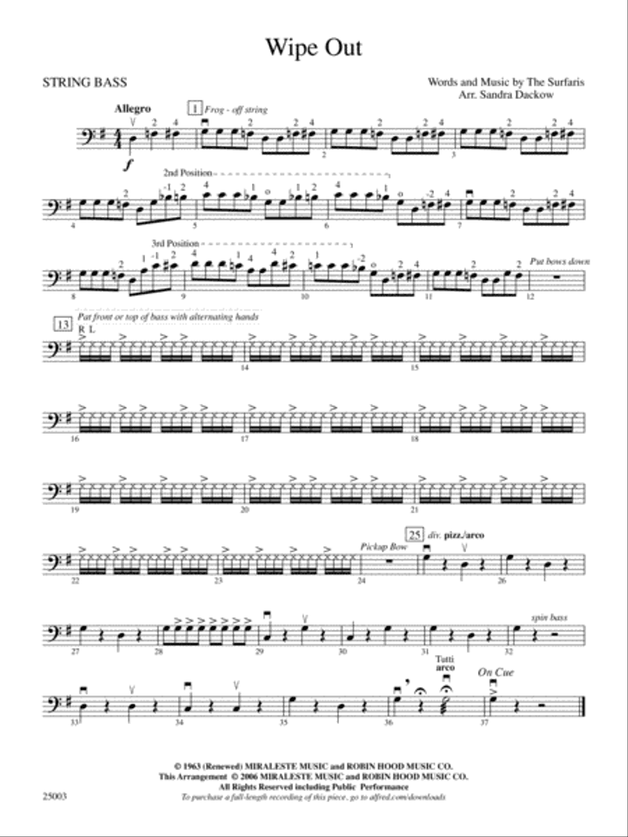 Wipe Out: String Bass