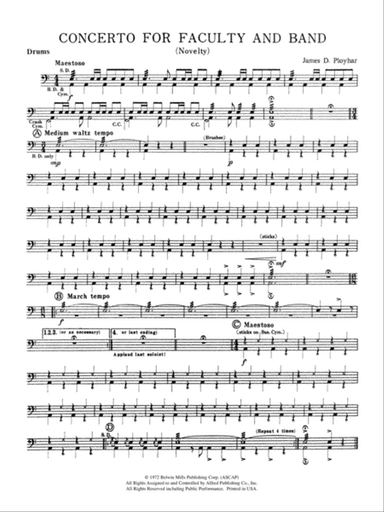 Concerto for Faculty and Band: Drums
