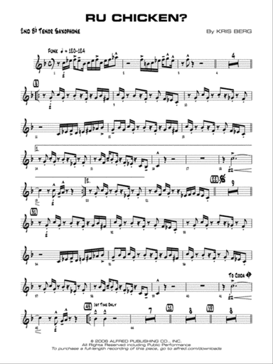 R U Chicken?: 2nd B-flat Tenor Saxophone
