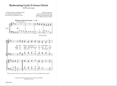 Redeeming Lord, O Jesus Christ