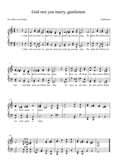 God rest you merry, gentlemen_E minor key