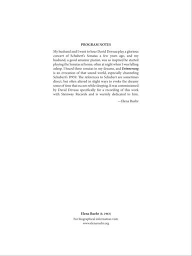 Erinnerung: "Remembrance"