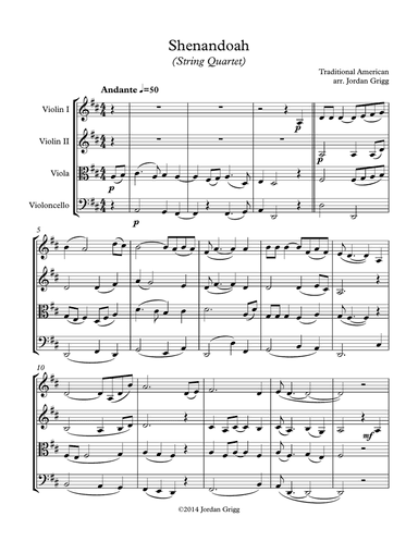 Shenandoah (String Quartet)