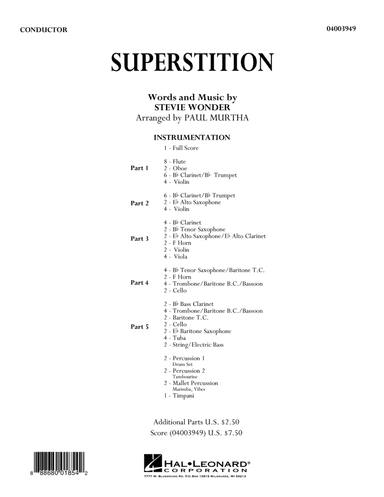 Superstition - Conductor Score (Full Score)