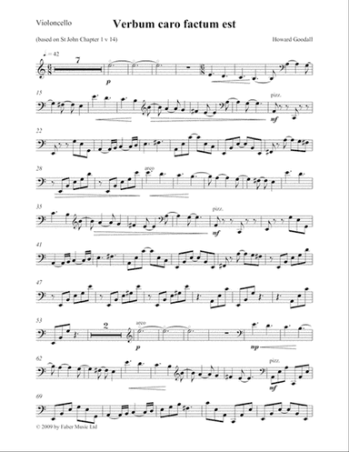 Verbum caro factum est (Downloadable Violoncello Part)