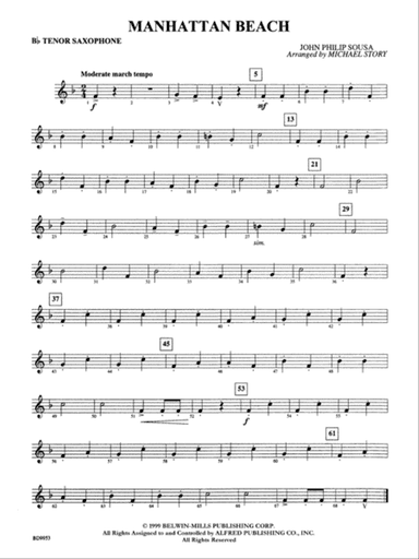 Manhattan Beach: B-flat Tenor Saxophone