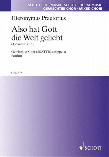 Also Hat Gott Die Welt Geliebt Ssattb