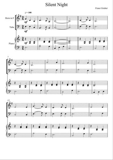 Franz Gruber - Silent Night (Horn in F and Tuba Duet)