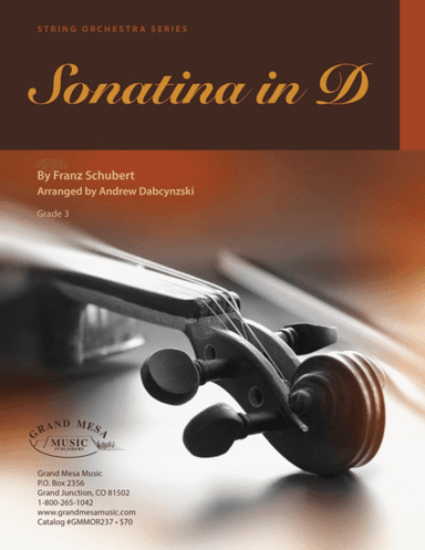 Schubert - Sonatina In D So3 Sc/Pts