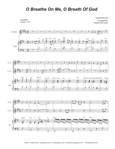 O Breathe On Me, O Breath Of God (Duet for Soprano and Alto Saxophone)