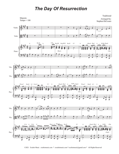 The Day Of Resurrection (Duet for Violin and Viola - Piano Accompaniment)