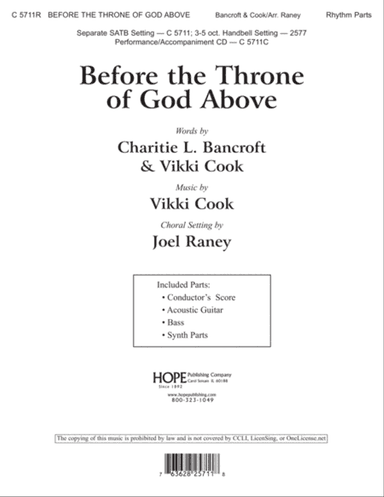Before the Throne of God Above