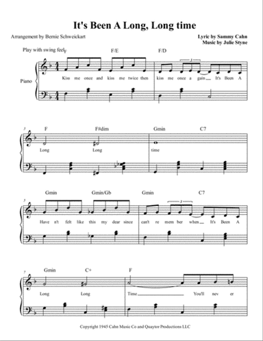 It's Been A Long, Long Time