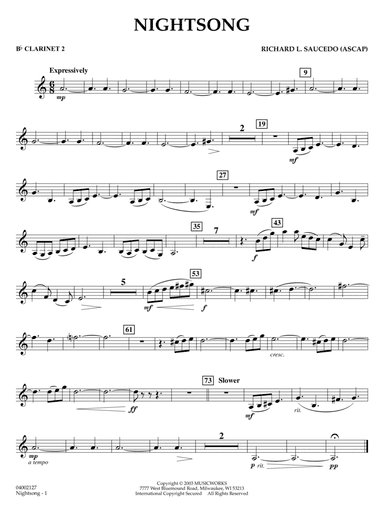 Nightsong - Bb Clarinet 2