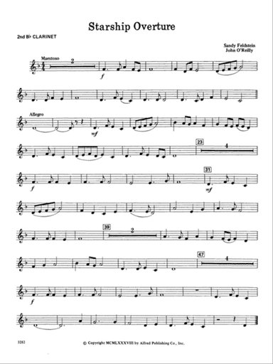 Starship Overture: 2nd B-flat Clarinet