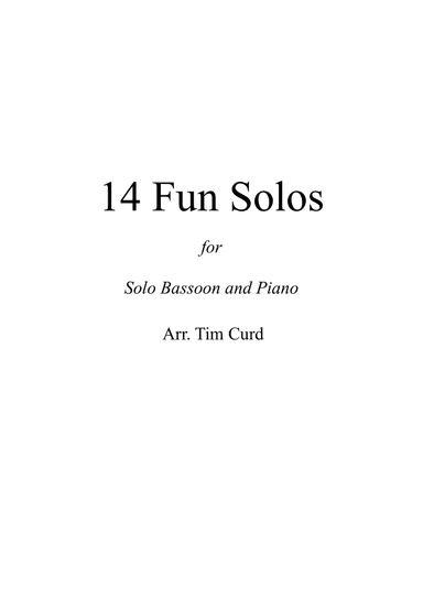 14 Fun Solos for Bassoon and Piano