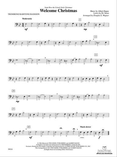 Welcome Christmas (from How the Grinch Stole Christmas): 1st Trombone