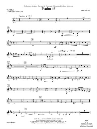 Psalm 46: (wp) B-flat Tuba T.C.