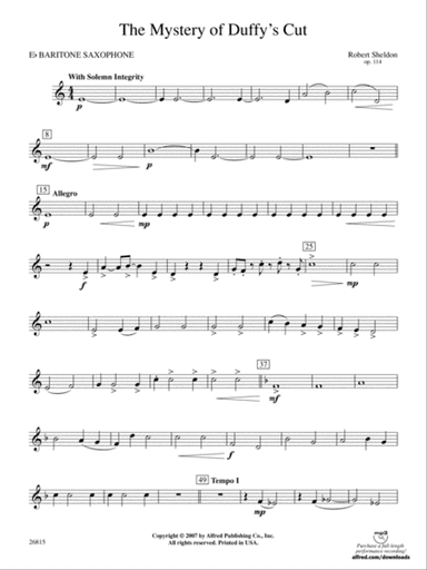 The Mystery of Duffy's Cut: E-flat Baritone Saxophone