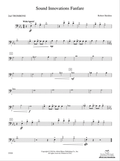 Sound Innovations Fanfare: 2nd Trombone